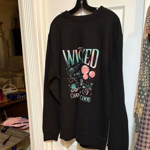 Black Graphic Sweatshirt with Colorful Design